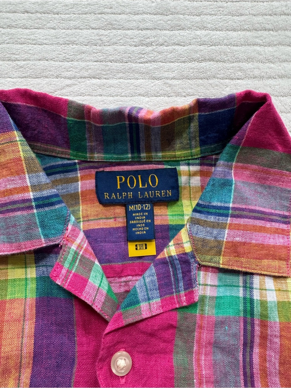Polo by Ralph Lauren 100% Line Multicolor Plaid Short-Sleeve Button Shirt - Picture 2 of 11